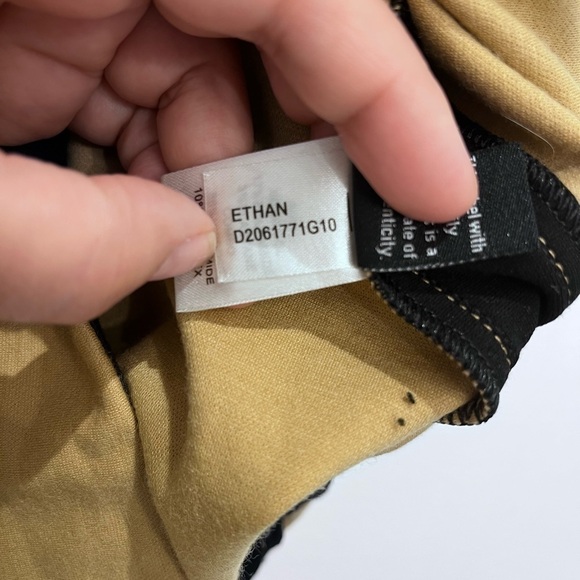 DIANE VON FURSTENBERG black and tan color block mini dress size 6 wool blend - Picture 4 of 8